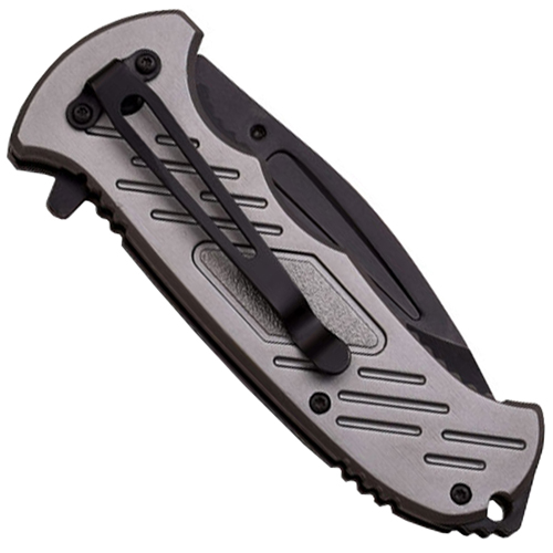 MTech USA A875GY Plain Edge Blade Folding Knife - Grey