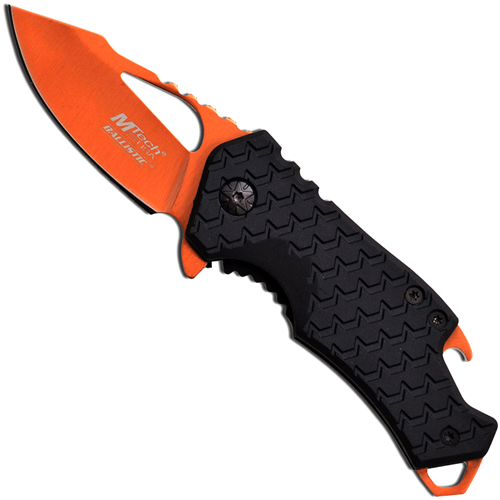 MTech USA Spring Assisted 3 Inch Black Handle Folding Knife