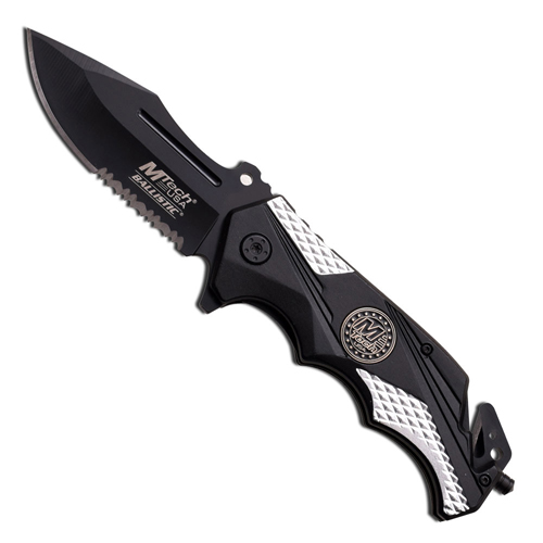 Mtech USA MT-A911BS Black Serrated Spring Assisted Folding Knife