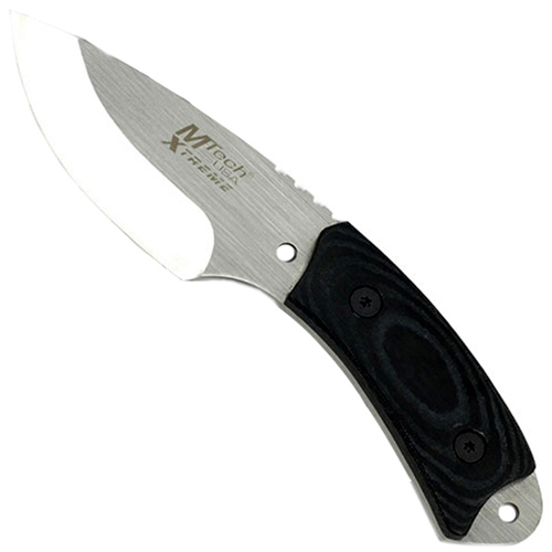 MTech Xtreme 7 Inch Micarta Handle Black Fixed Blade Knife