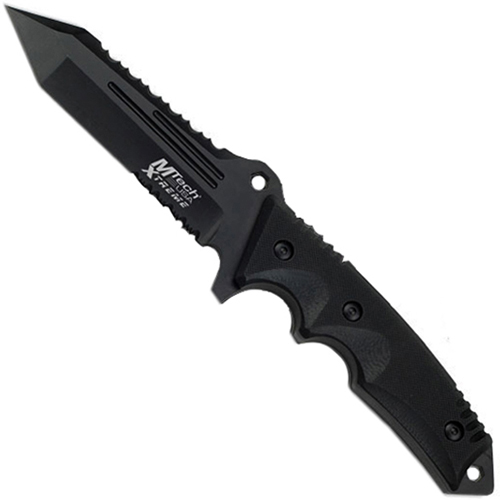 Black 550 Cord lanyard Fixed Blade Knife