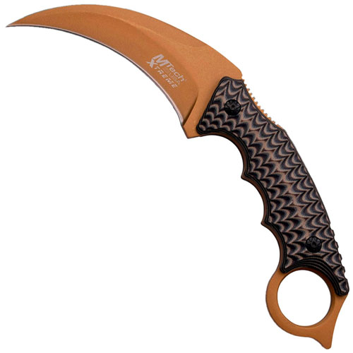 MTech Xtreme Karambit Tactical Fixed Blade - Gold