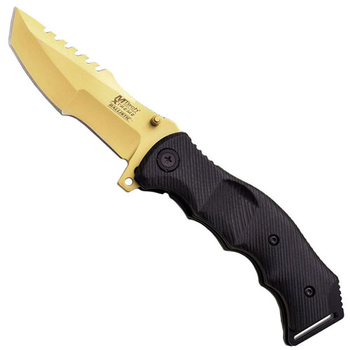 MTech Xtreme 5 inch G-10 Handle Spring Assisted Black Folding Knife