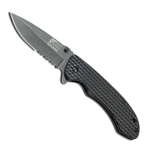 Mtech Xtreme Stonewash Blade G10 Handle Folding Knife