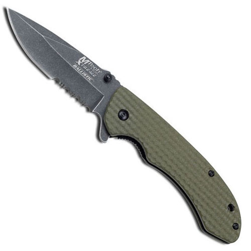 Mtech Xtreme Spring Assist Green G10 Handle Folding Knife