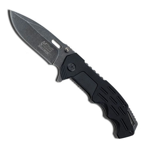 Mtech Xtreme 4.5 Inch Black Spring Assist Folding Knife