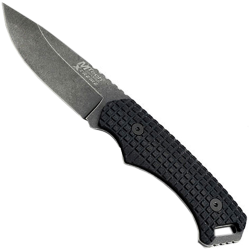 MTech Xtreme 8 Inch Stonewash Black Fixed Blade Knife