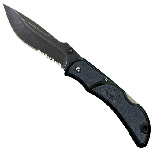 Outdoor Edge Chasm 3.3 Inch EDC Serrated Knife - Gray