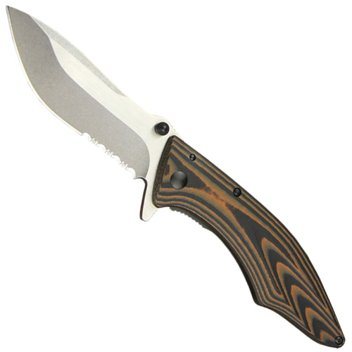 Conquer Serrated Folding Knife - 3 Inch