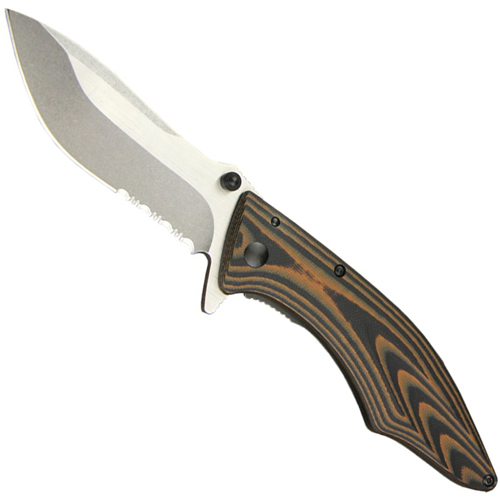 Conquer Serrated Folding Knife - 3.5 Inch