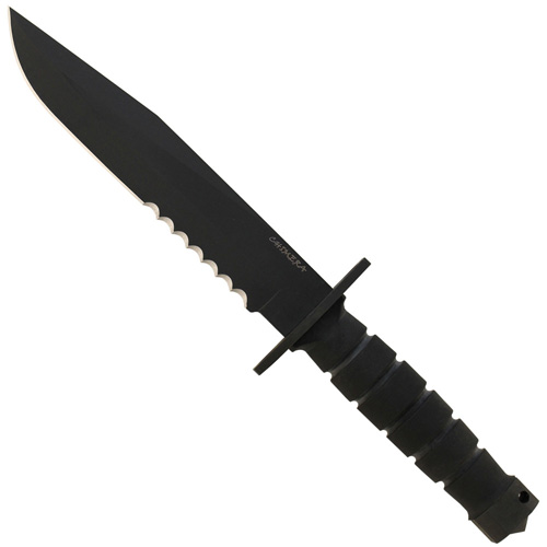 OKC Chimera Carbon Steel Combo Blade Fixed Blade Knife