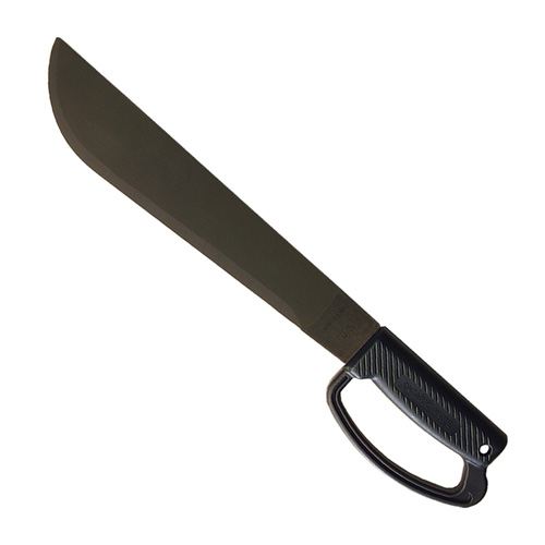 Ontario 12 Inch Black D Handle Camper Machete