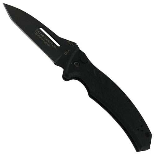 OKC XM Strike Auto Combat Plain Edge Fighter Knife