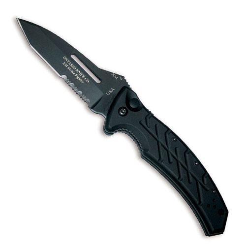 OKC XM Strike Fighter Serrated Automatic Folding Knife