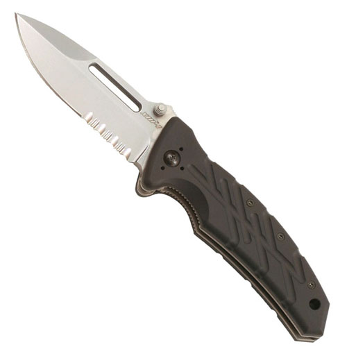 Ontario XM 1S Black Combo Edge Knife