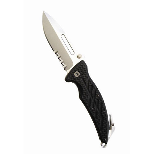 Ontario XR 1 Black Folder Serrated Knife