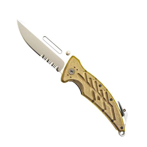 Ontario XR 1 Desert Tan Folder Serrated Knife