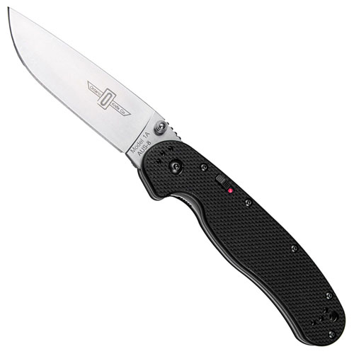 OKC RAT 1A Spring Assisted Black G10 Handle Folding Knife