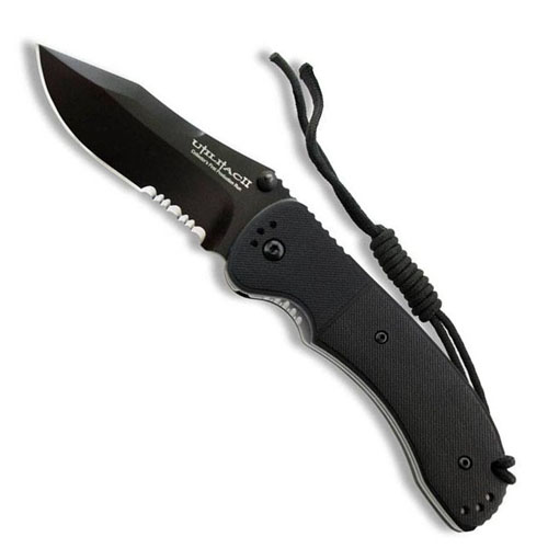 Ontario JPT 3R Drop Point Black Round Handle BS