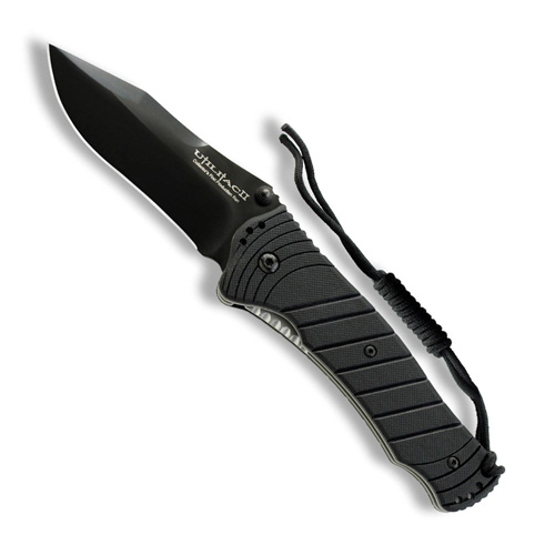 OKC Utilitac II JPT-3S Drop Point Black Folding Knife