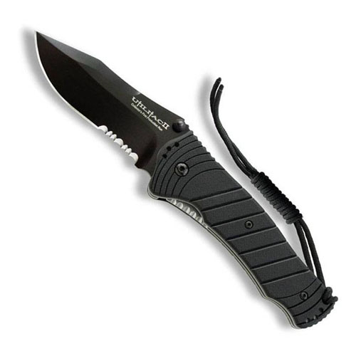 Ontario JPT 3S Drop Point Black Square Handle Knife
