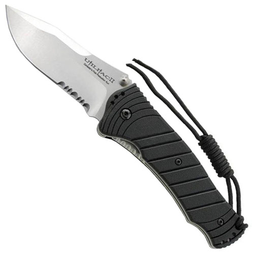 Ontario JPT 3S Drop Point Black Square Handle SS