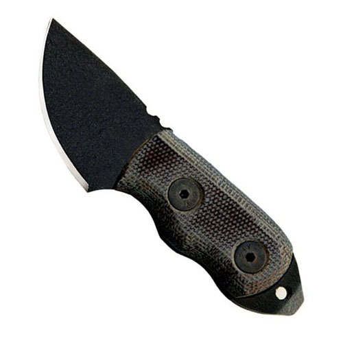 Ontario Little Bird Black Micarta With Glass Breaker Knife