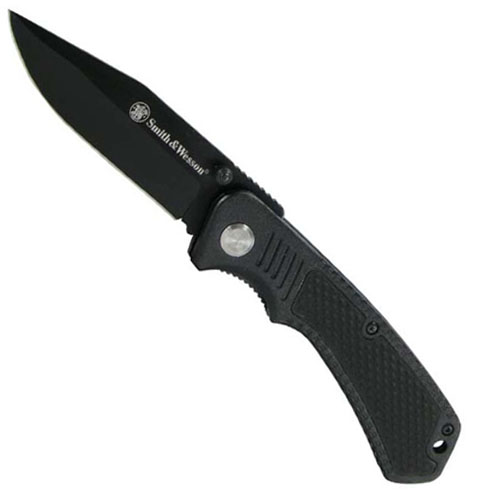 Smith & Wesson Black Clip Point Blade Folding Knife