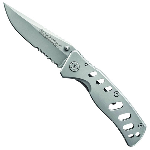 Smith & Wesson Extra Serrated Clip Point Blade Folding Knife