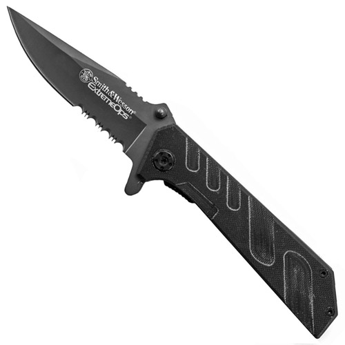 Smith & Wesson Extreme Ops Linerlock Serrated Folding Knife