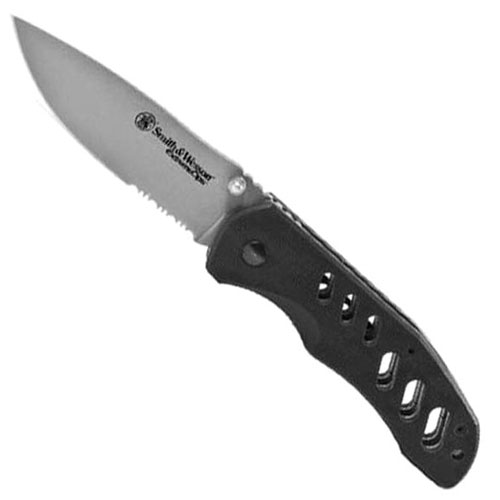 Smith & Wesson Extreme Ops Clip Serrated Blade Folding Knife
