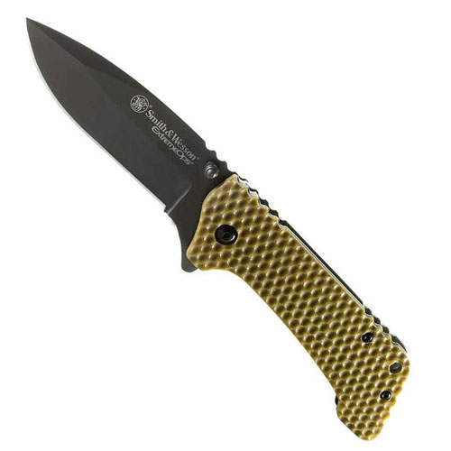 Smith & Wesson Extreme Ops Small Brown Honeycomb Folding Knife