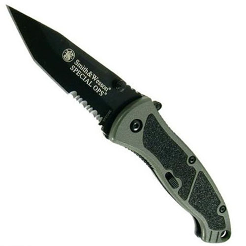 Smith & Wesson Med Special Black Tanto Blade Folding Knife