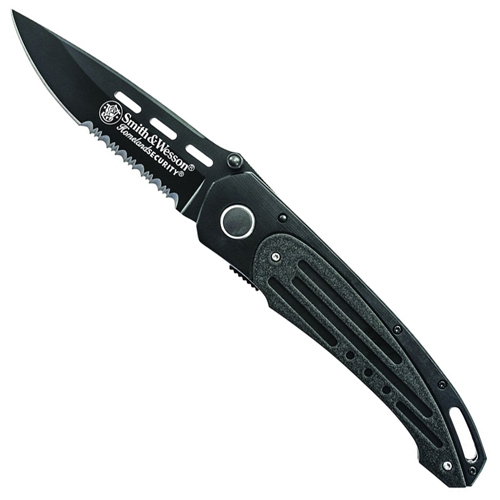 Smith & Wesson Folder Homeland Security Black Serrated Folding Knife