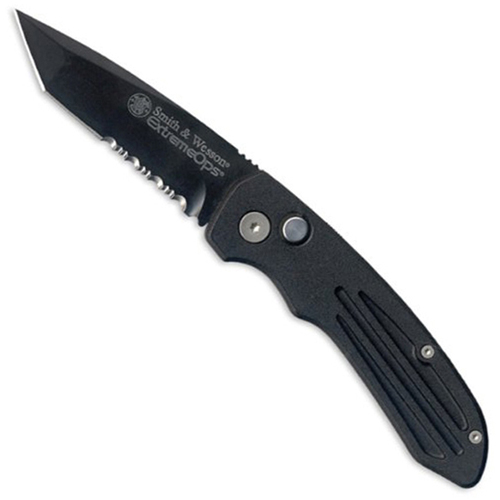 Smith and Wesson Extreme Ops Black Tanto Tanto Automatic Folding Knife