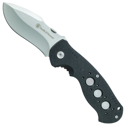 Smith and Wesson Tactical G10 Handle Liner Lock Folding Knife