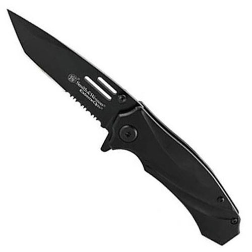 Smith & Wesson SWA22S Extreme Ops Linerlock Black Tanto Blade Knife