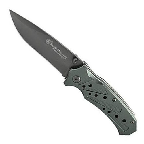 Smith & Wesson SWA23 Extreme Ops Linerlock Silver Clip Point Blade Knife