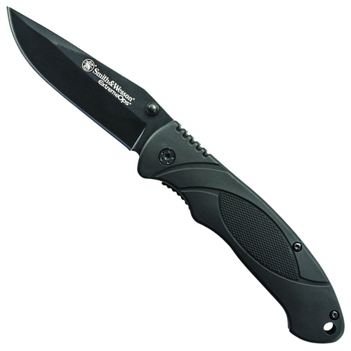 Smith & Wesson SWA25 Extreme Ops Linerlock Silver Drop Point Blade Knife