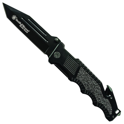 Smith & Wesson Black Border Guard 2 Rescue Tanto Blade Folding Knife