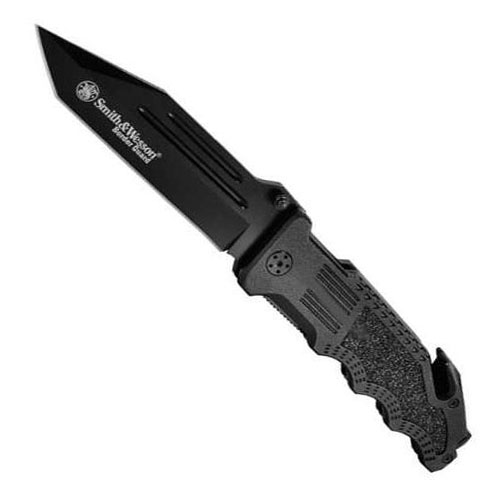 Smith & Wesson Border Guard 4 Black Coated Folding Knife