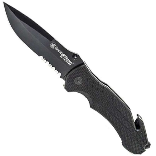 Smith and Wesson Border Guard 5 Half Serrated Edge Folding Knife