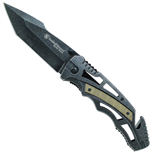 Smith and Wesson Border Guard Tanto Blade 4.3 Inch Folding Knife