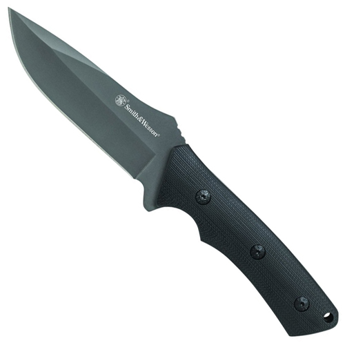 Smith and Wesson Grey Titanium Coated Fixed Blade Knife