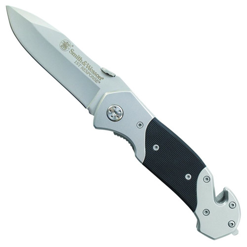 Smith & Wesson 1St Response Drop Point Plain Blade Pocket Folding Knife