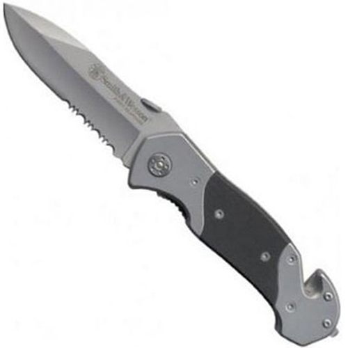 Smith & Wesson SW-SWFRS First Response Drop-Point Serrated Pocket Knife