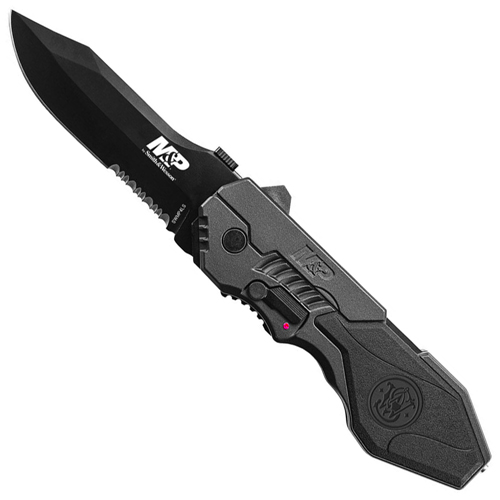 Smith & Wesson M&P Linerlock Serrated Drop Point Blade Folding Knife