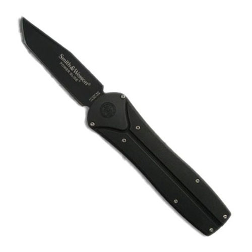 Smith & Wesson 4.8 Inches Plain Black Tanto Aluminum Handle Blade Foldng Knife