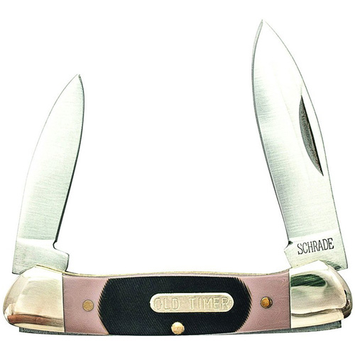 Schrade Old Timer Small Canoe Sawcut Handle Pocket Folding Knife