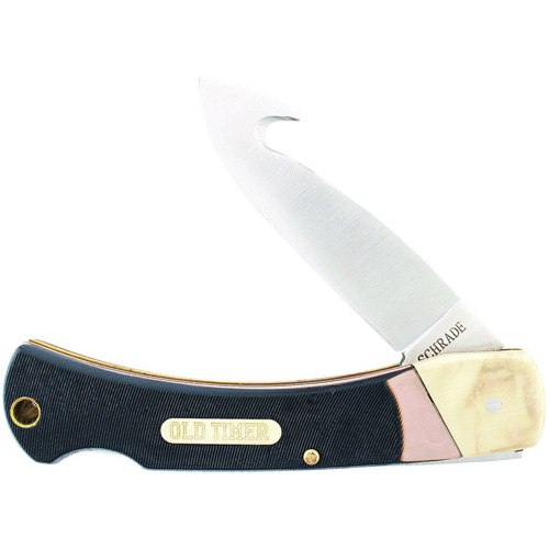 Schrade Old Timer Golden Claw Plain Edge Gut Hook Blade Folding Knife